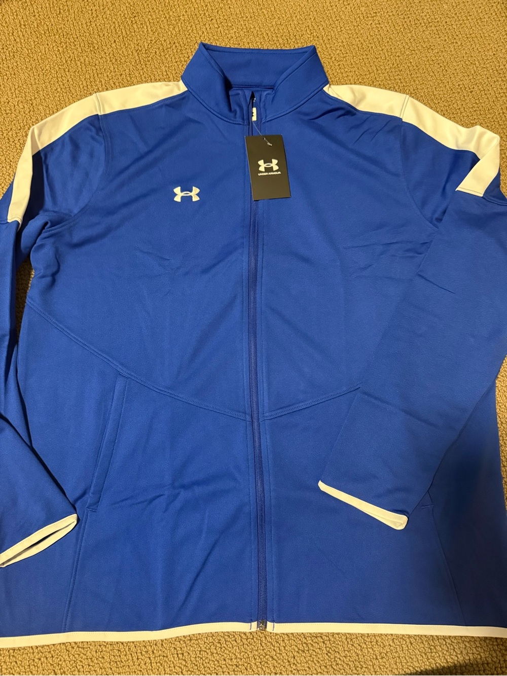 Under Armour Royal Blue and White Women's Full-Zip Athletic Jacket